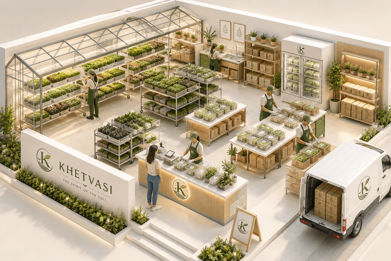 Khetvasi Farm Store — Microgreens operation in Delhi